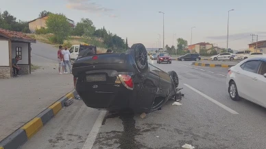 Karabük Safranbolu yolunda takla atan araç kaza yaptı