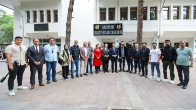 Vali Aydoğdu Erzincan Gazeteciler Cemiyetini ziyaret etti