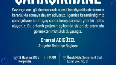 Ataşehir Belediyesi ücretsiz çamaşırhane hizmeti başlatıyor