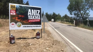Aydın ormanları bin damacana su ile korunuyor