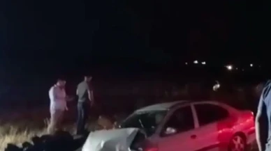 Siverek Karacadağ yolunda otomobil şarampole yuvarlandı