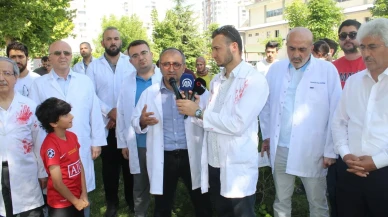 Kayserili doktorlar Gazzeli çocuklar için fidan dikti