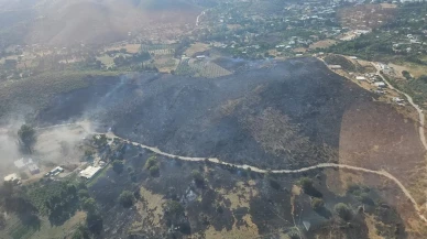 Bodrum İslamhaneleri Mahallesi makilik yangını kontrol altına alındı
