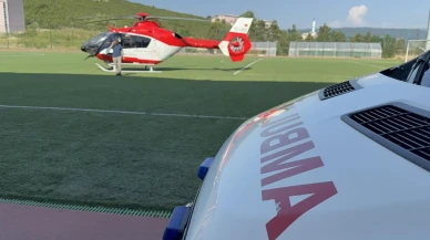 Düzce Üniversitesinden İzmir Şehir Hastanesine helikopterle taşındı