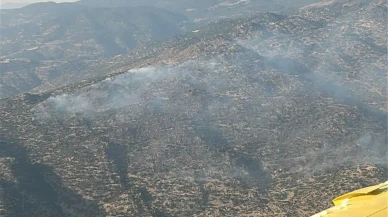 Bozdoğan makilik yangınına havadan ve karadan müdahale ediliyor