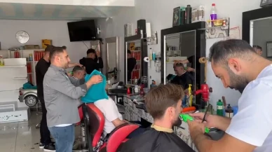 Akyaka berberleri bayram öncesi randevulu sisteme geçti