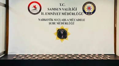 Samsunda motosikletli şüpheliden sentetik ecza ele geçirildi