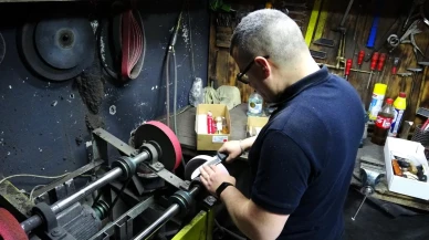 Karabük bıçak bileyicileri Kurban Bayramına hazırlanıyor