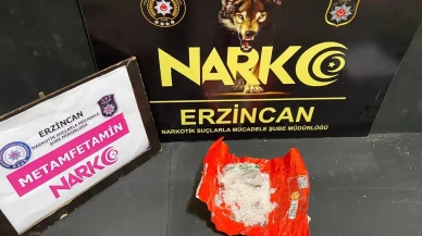 Erzincanda narkotik polisi metamfetamin operasyonunu başarıyla tamamladı