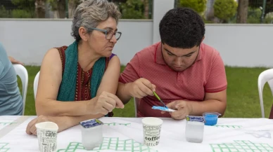 Özel çocuklar Mersin Engelsiz Yaşam Parkında sanatla buluşuyor