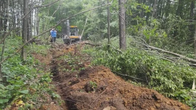 Düzce Çatalçam Köyü içme suyu hattı yenileniyor