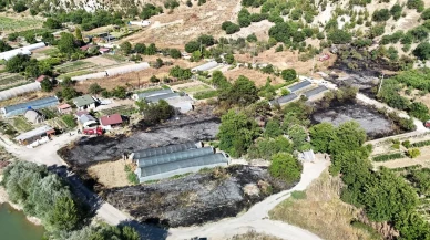 Karabük sera bölgesindeki anız yangını kontrol altına alındı