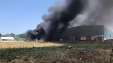 Çanakkale Çan plastik fabrikasında büyük yangın çıktı