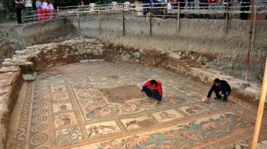 Tarihi Kadıoğlu Mozaikleri ziyaretçiler için yenileniyor