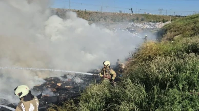 Sultangazi Cebeci Mahallesi atık alanında yangın çıktı