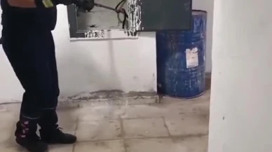 Hatay Dörtyol kazan dairesindeki yılan kurtarıldı