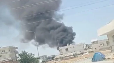 Batmanda elektrik şantiyesindeki plastik malzemeler alev aldı