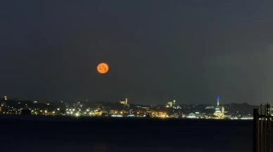 Çilek Dolunayı Ortaköy semalarında yeniden görüntülendi