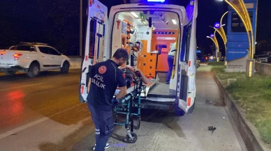 Kocaeli Başiskele akaryakıt istasyonunda otomobil takla attı