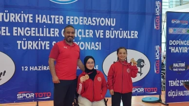 Düzceli engelli halterciler Türkiye şampiyonasında altın kazandı