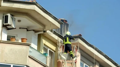 Muğla Menteşe apartman bacasındaki yangın söndürüldü