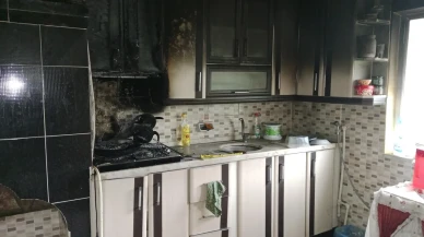 Orduda ocakta unutulan yemek evi yakıyordu