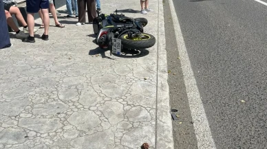 Tekirdağ Muratlı'da motosiklet kazasında kask hayat kurtardı