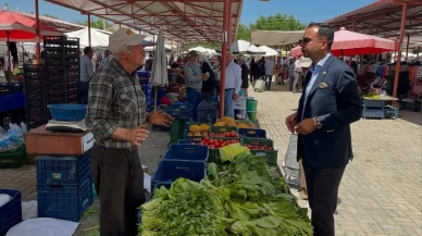 Kaymakam Aslan Sinanpaşa pazarında esnafla buluştu