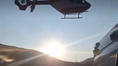 Bahçesaray hastası helikopter ambulansla Vana getirildi