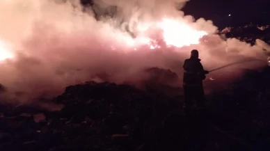 Samandağ Yeşilada Mahallesi çöplük yangını söndürüldü