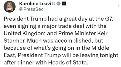 Trump G7 Zirvesini Orta Doğu için terkediyor