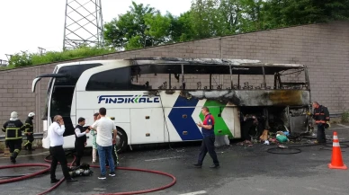 Ordu İstanbul otobüsü Boztepe Tünelinde alev aldı