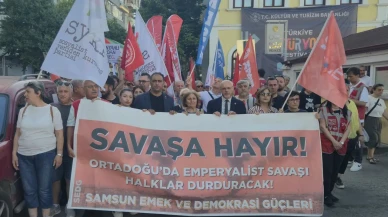Samsun halkı İsrail ve ABD savaşını protesto etti