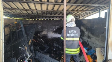 Kırıkhan Karadurmuşlu Mahallesinde tüpler yangından kurtarıldı