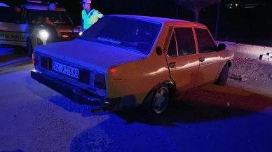 Konya'da ehliyetsiz sürücü polisten kaçarken lastik patlamasıyla yakalandı