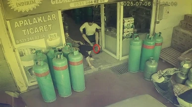 Alanya tüpçüsüne giren yılan esnafı korkuttu