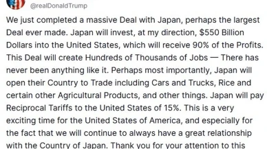 Trump Japonya ile yüzde 15 gümrük tarifeli ticaret anlaşması imzaladı