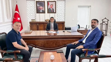 Patnos Gazeteciler Cemiyeti Başkanı Kaymakam Dertlioğlu'nu ziyaret etti