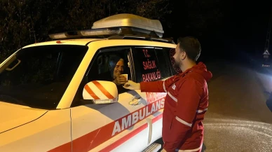 Kızılay gönüllüleri Bayburt arama ekiplerine destek verdi