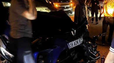 Uludağ yolunda ters yöndeki otomobil kamyonetle çarpıştı