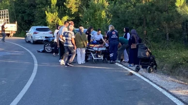 Derince Taşköprü yolunda iki otomobil birbirine girdi