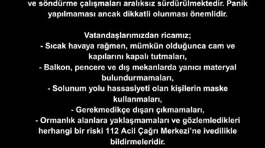 Bursa Büyükşehir Belediyesi Yangın Uyarısında Bulundu