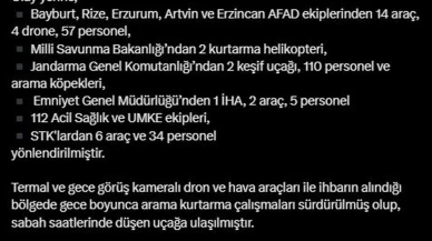 Eskişehir Rize uçak seferi Erzurum yakınlarında düştü