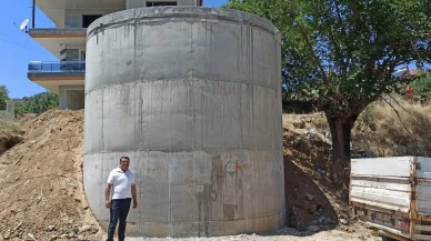 Karacaali Mahallesi dev yangın su deposuna kavuştu