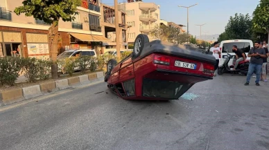 Aydın Efeler'de Ehliyetsiz Gencin Aracı Takla Attı Kazayı Atlattı