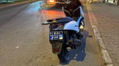 Giresun'da motosiklet sürücüsü dur ihtarına uymayarak kaçtı