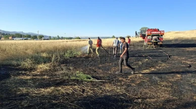 Kütahya Hisarcık tarım arazisinde büyük yangın yaşandı