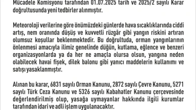 Elazığ havai fişek ve dilek balonu yasaklandı
