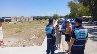 Didim Jandarması KADES için mahalle mahalle dolaştı