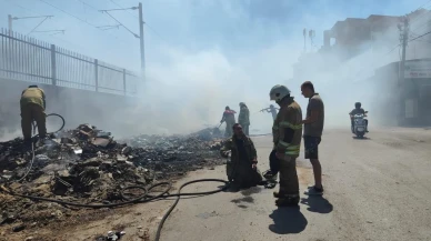 İzmir Buca’da Çöpler Yangına Yol Açtı Esnaf Mağdur Oldu